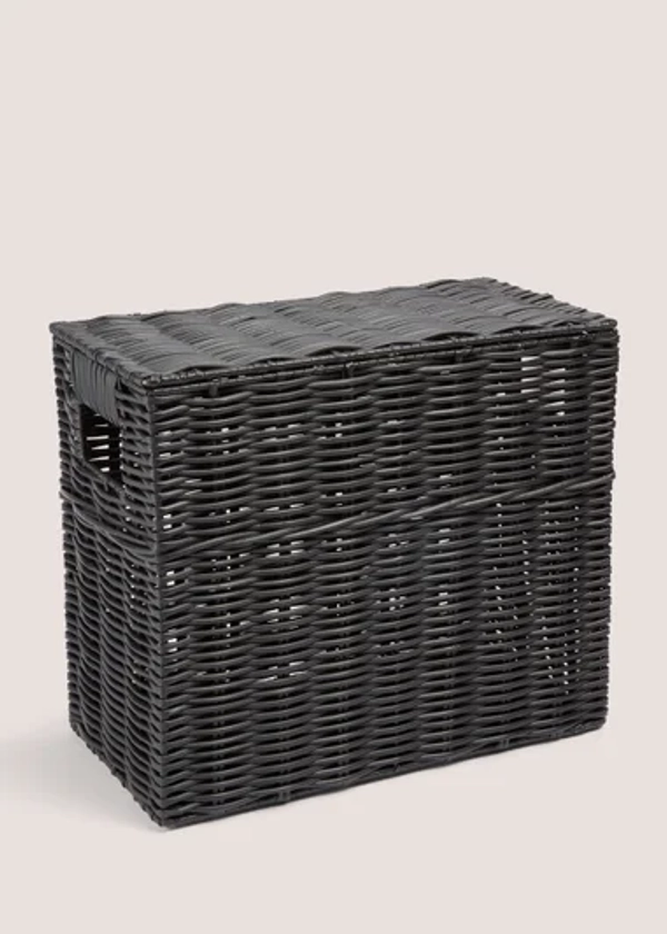 Black Narrow Toilet Storage Box (30cm x 35cm x 18cm)