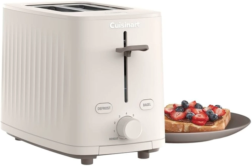 Cuisinart Soho™ Collection 2-Slice Toaster, 7 Toaster Setting, Defrost, Reheat, and Bagel Setting, Convenient Rear Cord Storage, Truffle, CPT-7TR