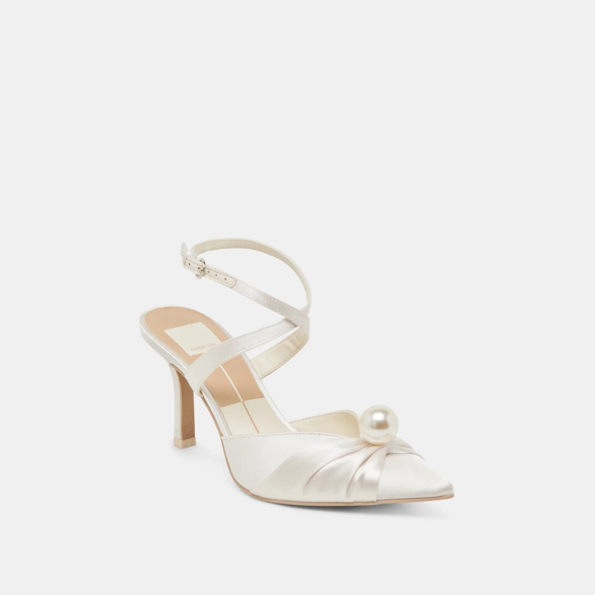 KAYSEY HEELS VANILLA SATIN