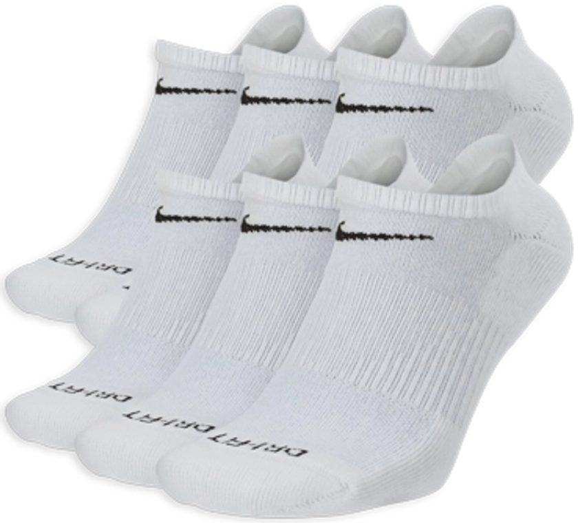 Nike Dri-FIT Everyday Plus Cushioned Training No Show Socks - 6 Pack | Dick's Sporting Goods