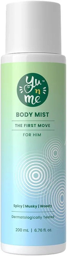 Yu n Me The First Move Body Mist for Men | Long Lasting Fragrance With Spicy, Musky, Woody Notes | Skin Friendly & Dermatologically Tested | 200ml : Amazon.in: Beauty