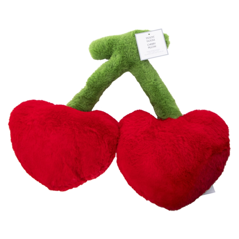 Plush Cherry Shaped Pillow 15in x 17in