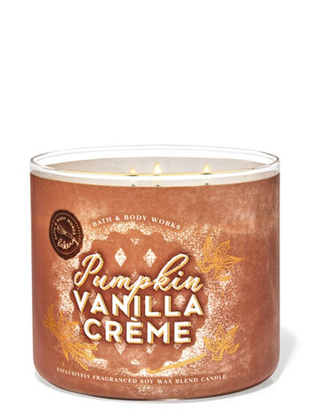 Pumpkin Vanilla Crème 3-Wick Candle | Bath & Body Works