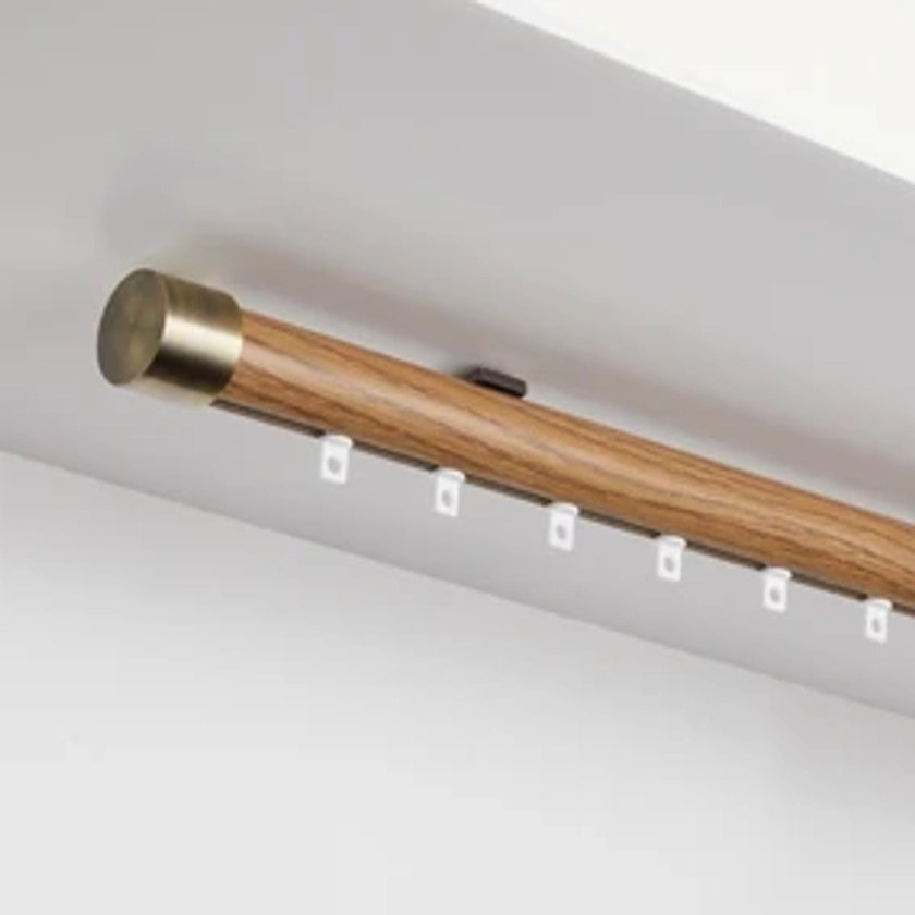 Camden Wood Effect Light Oak Ceiling Fix Curtain Track