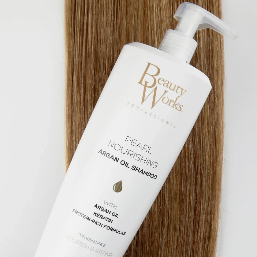 Beauty Works Pearl Nourishing Argan Oil Shampoo 1 Litre | LOOKFANTASTIC