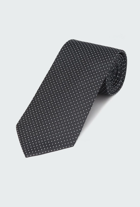 Black Micro Foulard Tie | INDOCHINO Accessories