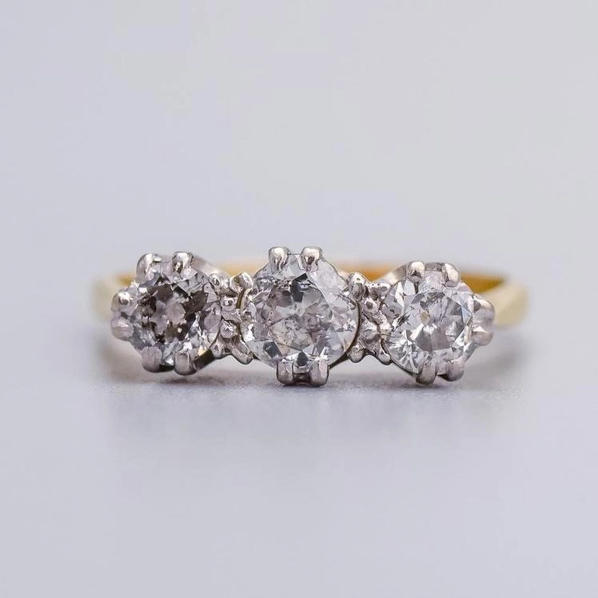 18K Gold Diamond Trilogy Ring — Don Laurence Jewellery