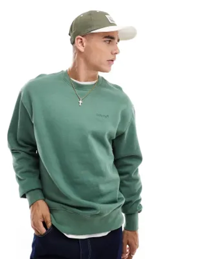 Levi's authentic tonal logo sweatshirt in green