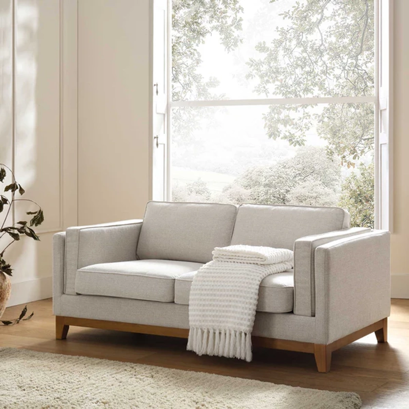 Dipley Oatmeal Fabric Sofa, 2-Seater