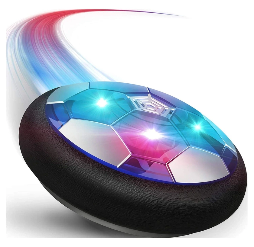 Kids Toys Christmas Stocking Stuffers Hover Soccer Ball, Rechargeable Air Soccer with Colorful LED Light Indoor Fun Toys Birthday Gifts for Boys Girl Toddlers Age 3 4 5 6 7 8 9 10 Years Old