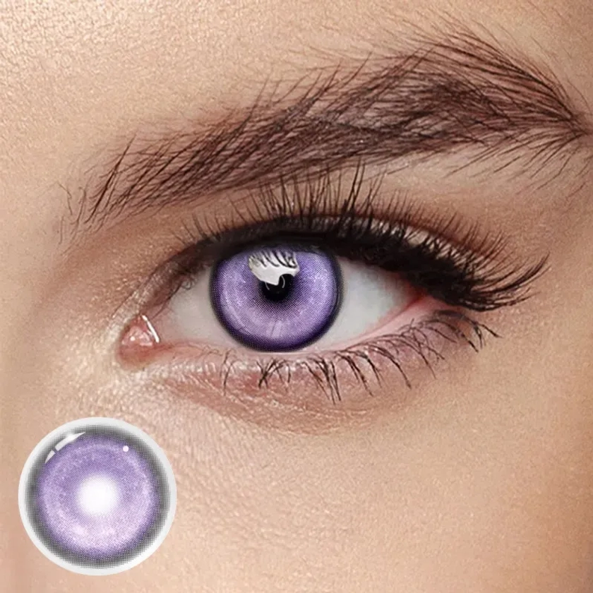 Eyeza Nebula Purple Colored Contacts | 1 Year