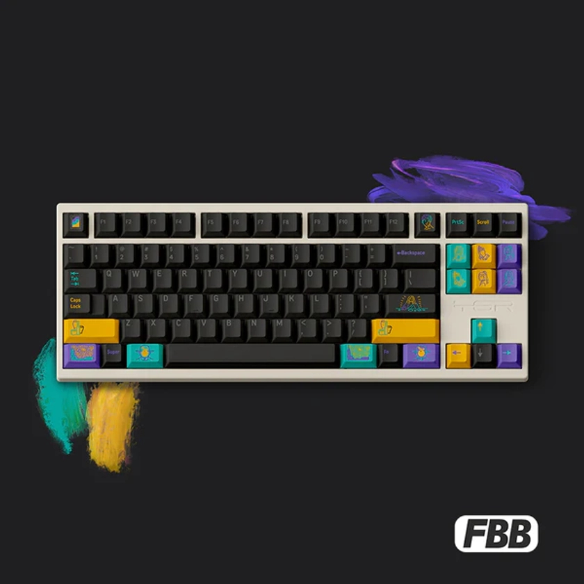 FBB Artist Theme PBT Cherry Profile Keycaps Set