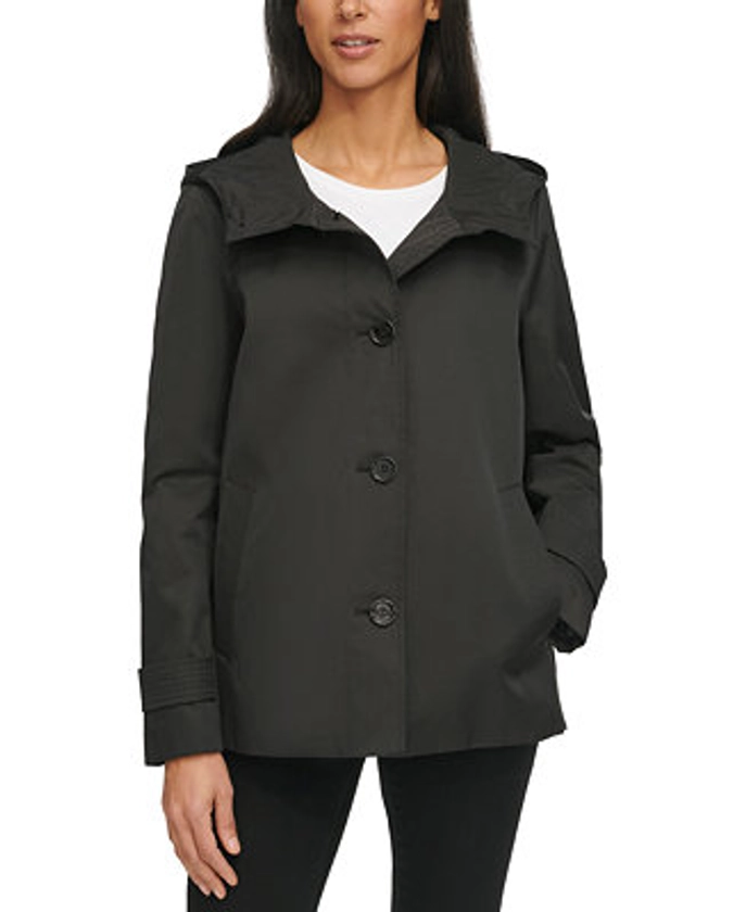 Calvin Klein Women's Hooded Water-Resistant Jacket - Macy's
