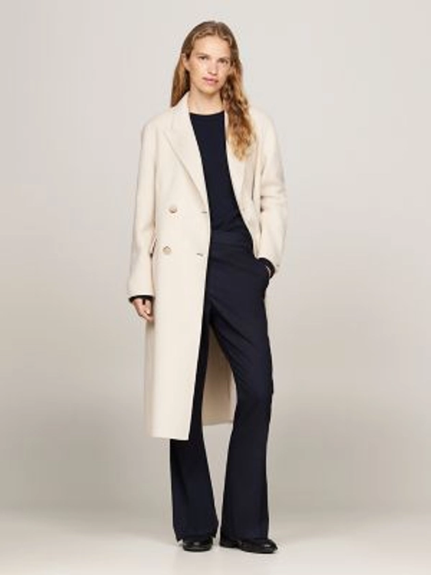 Double-Breasted Wool-Blend Coat