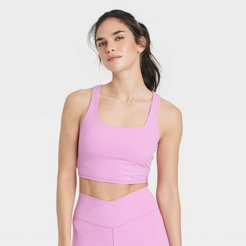 Women's Mesh Back Square Neck Bra - JoyLab™ Pink XL