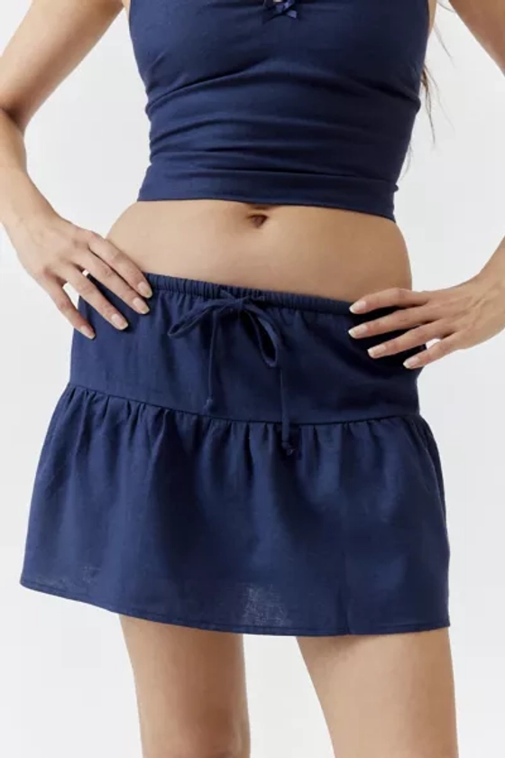 Urban Renewal Made In LA EcoVero™️ Linen Seamed Mini Skirt