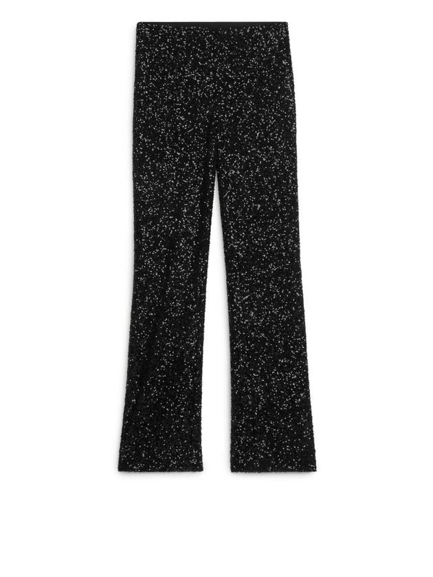 Sequin Trousers - Black - ARKET FI