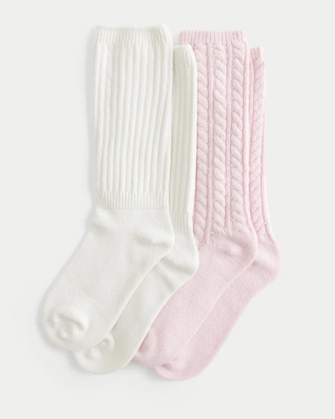 Women's Cable-Knit Socks 2-Pack | Women's Accessories | HollisterCo.com