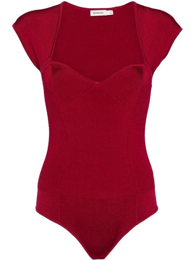 Simkhai Barbara Bodysuit | Red | FARFETCH KE