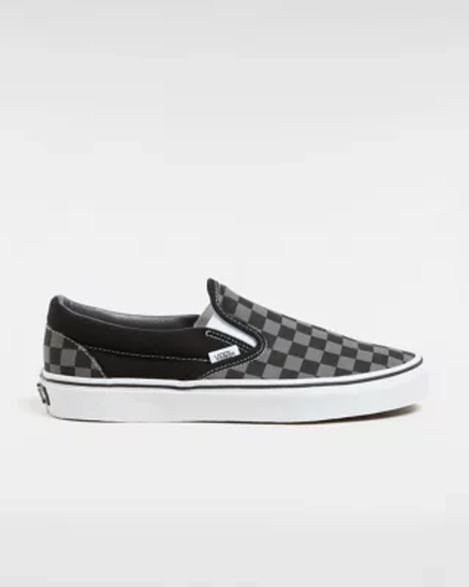 Checkerboard Classic Slip-On Shoes in Black, Grey | Vans UK