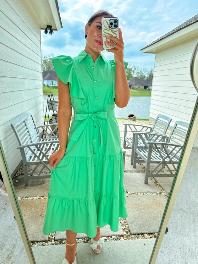 Spring Green Midi Dress