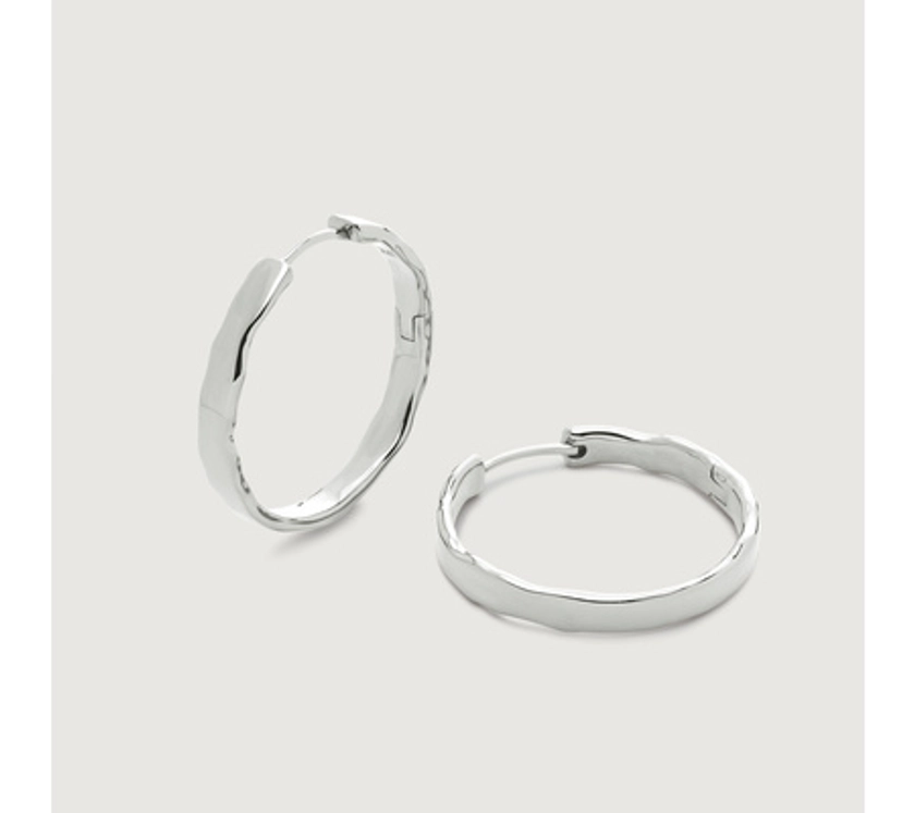 Siren Muse Wave Medium Hoop Earrings | Monica Vinader