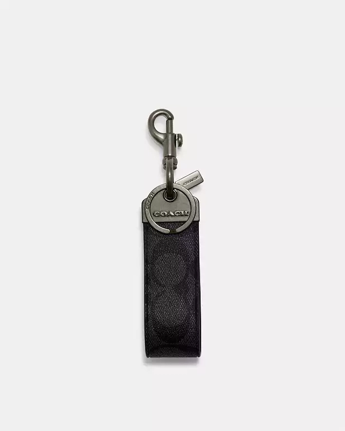 COACH® Outlet | Loop Key Fob In Signature Canvas