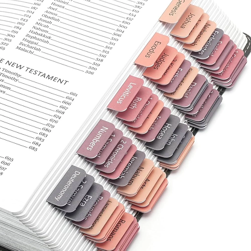 Kryzalite 75 autocollants laminés Bible Tabs rose gris grand cadeau chrétien pour les femmes, tablettes de journalisation biblique faciles à lire et à appliquer : Amazon.fr: Fournitures de bureau