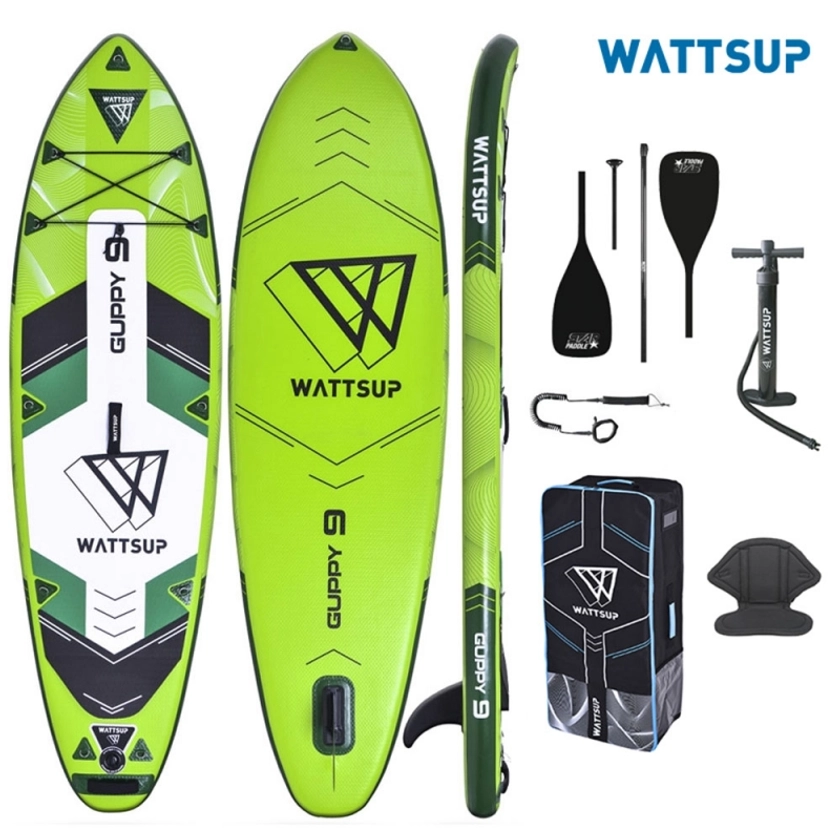 SUP gonflable Wattsup Guppy 9' & Pagaie 2in1 & Siège Kayak (Combo Kayak)