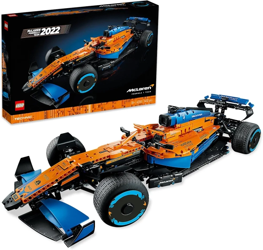 LEGO Technic La Voiture De Course McLaren Formula 1 2022 pour Adultes avec 1434 Pièces Modèle Réduit de Voiture F1, Kit de Construction Idée Cadeau Pour Hommes et Femmes - Décoration d'intérieur 42141