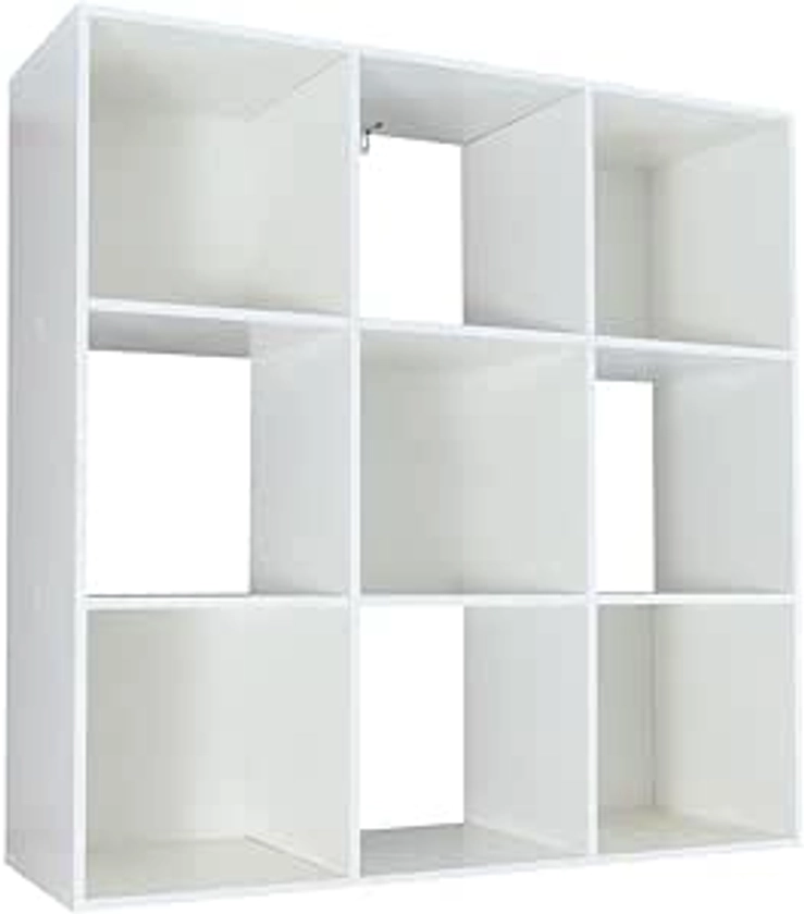 Amazon.com: Amazon Basics Storage Cube Shelf Organizer, 9 Cubes, White, 11.7" D x 35.9" W x 35.9" H : Home & Kitchen