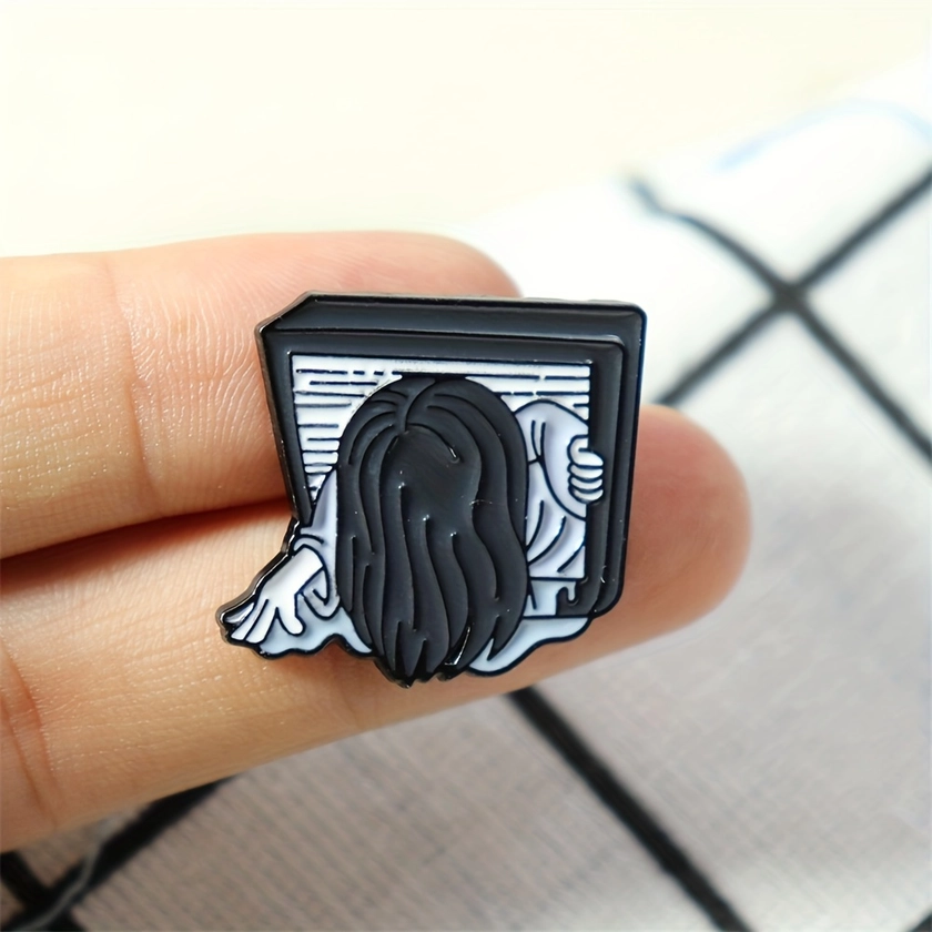 Spooky Enamel Brooch for Horror Movie Fans - Perfect for Bags and Collars