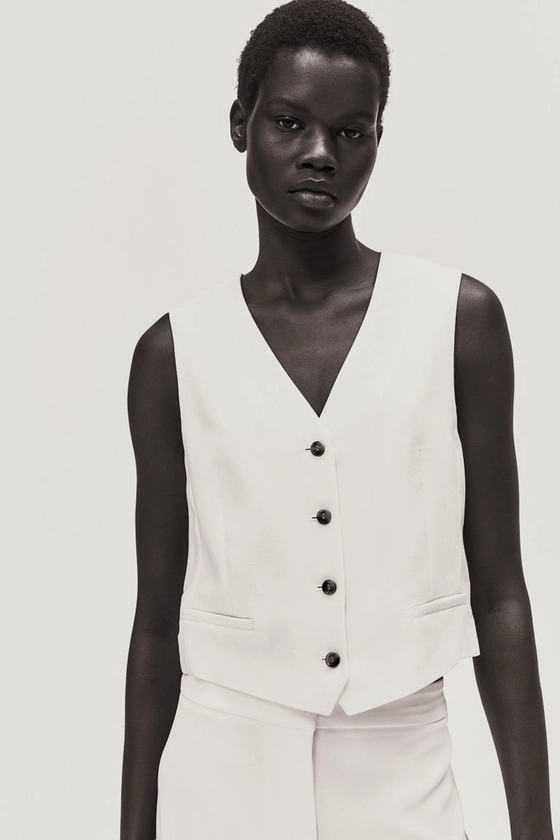 Tailored Suit Vest - White - Ladies | H&M US
