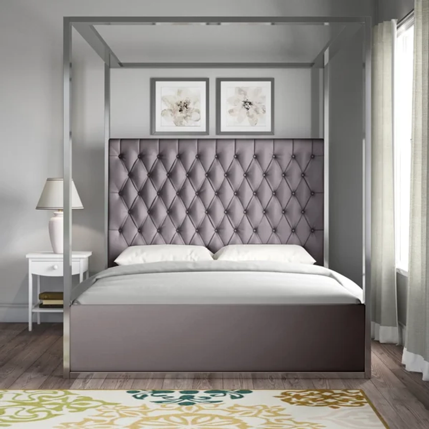 Upholstered Canopy Bed
