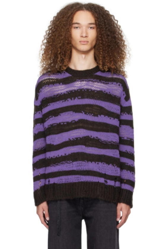 Acne Studios - Brown & Purple Distressed Sweater