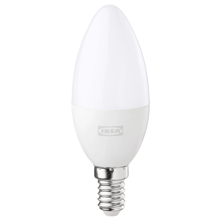 TRÅDFRI ampoule à LED E14 470 lumen, sans fil à variateur d'intensité spectre blanc/flamme opalin - IKEA