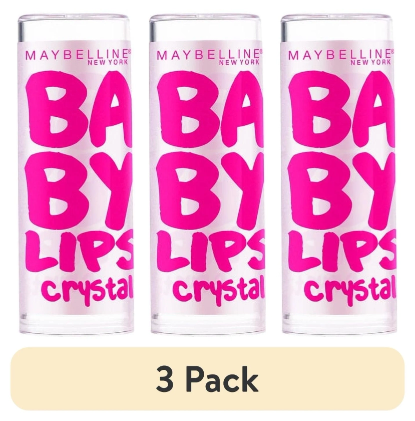 (Paquete de 3) Bálsamo Labial Hidratante de Cristal Maybelline Baby Lips, Cuarzo Rosa