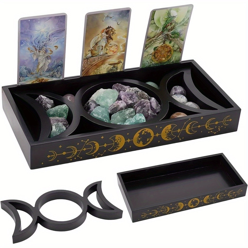 Tray Stones Wooden Tarot Card Stand Detachable - Temu