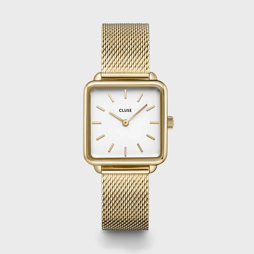 La Tétragone Mesh White, Gold Colour