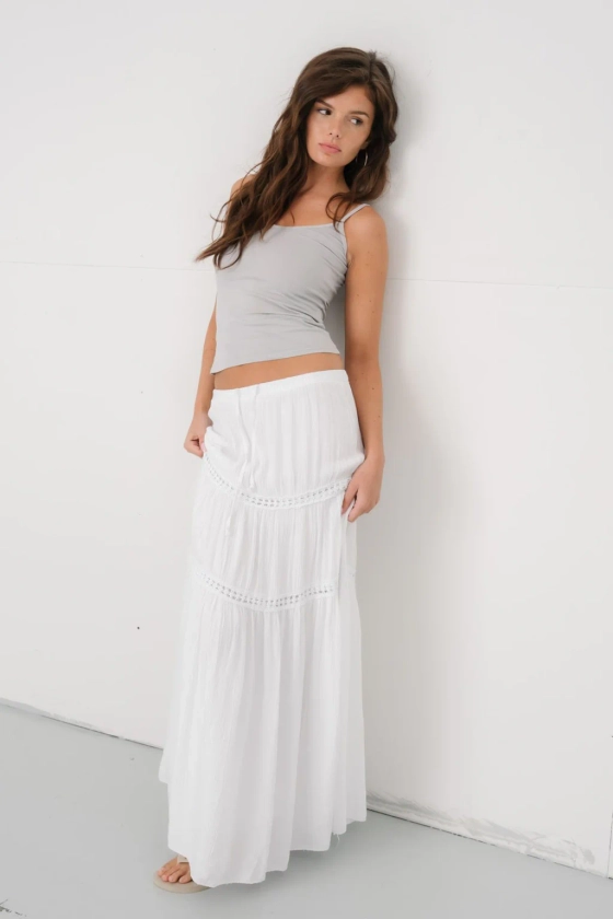 Alma Maxi Skirt - White