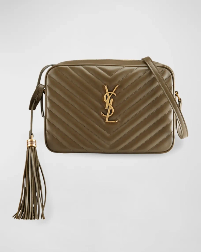 Lou Medium YSL Camera Bag with Tassel in Quilted Leather