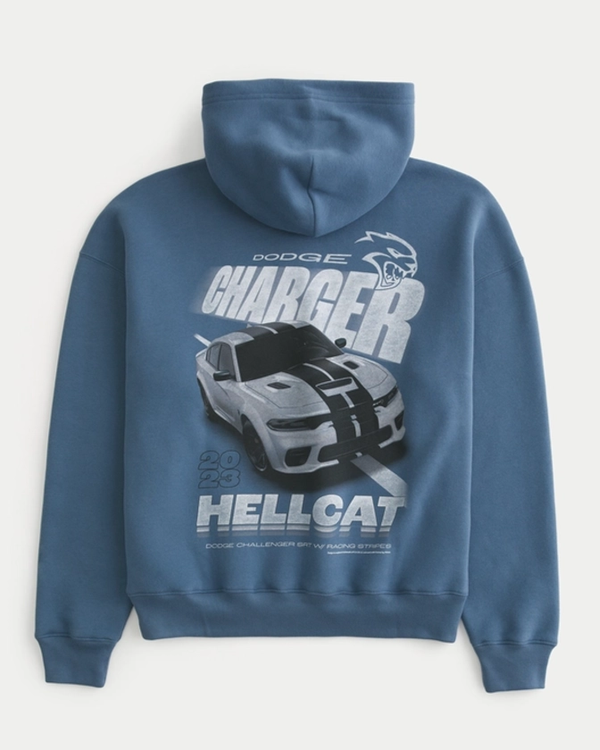 Men's Boxy Dodge Charger Graphic Hoodie | Men's Tops | HollisterCo.com