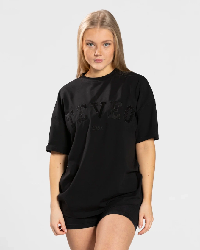 T-shirt College Oversized « noir »