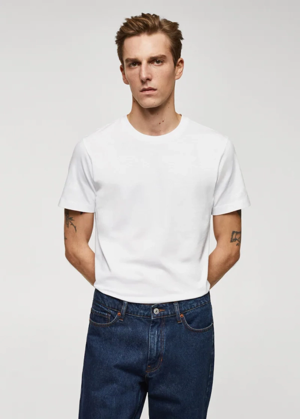 T-shirt essentiel coton stretch - Homme | Mango Man France