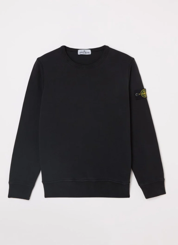 Stone Island 61320 sweater met logo • Zwart • de Bijenkorf