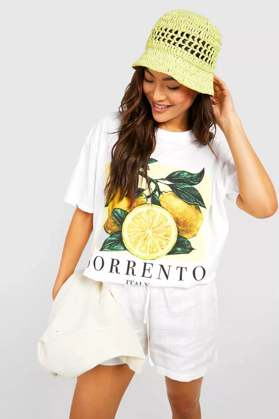 T-shirt oversize à slogan Sorrento