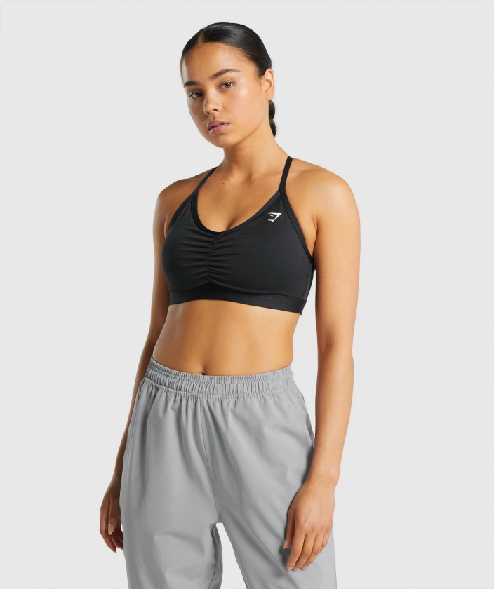 Gymshark Ruched Sports Bra - Black