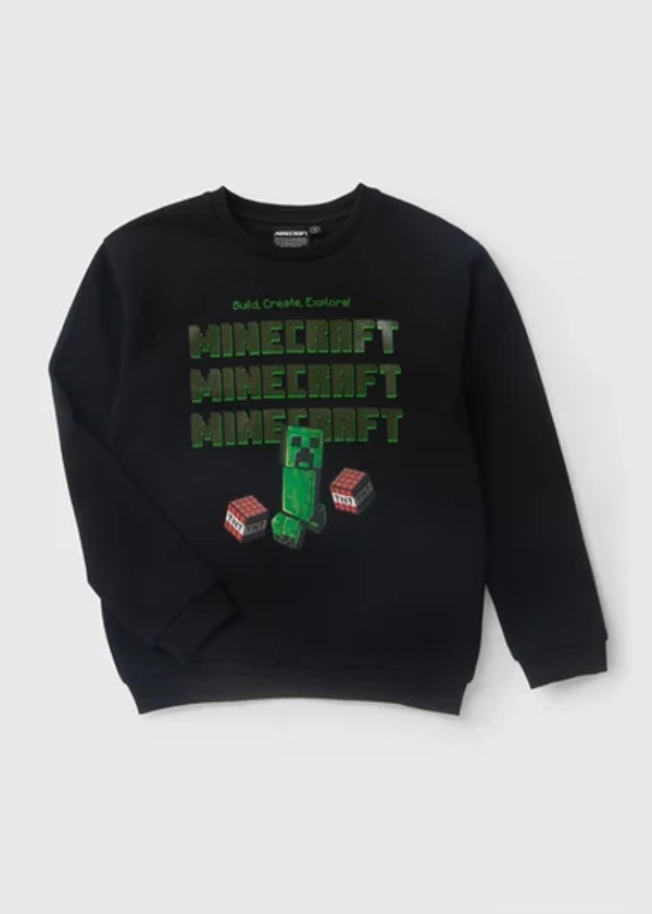 Minecraft Kids Black Sweatshirt (4-13yrs)