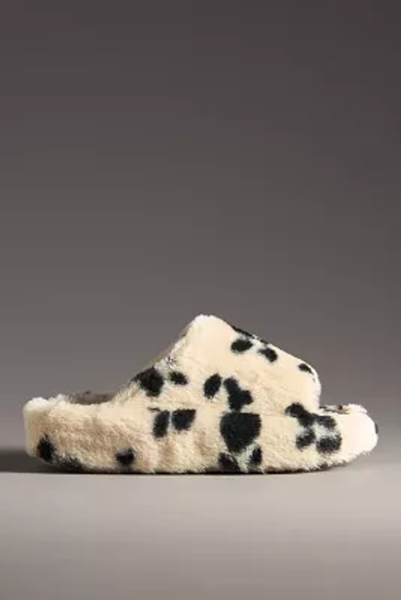 Maeve Fuzzy Platform Slippers