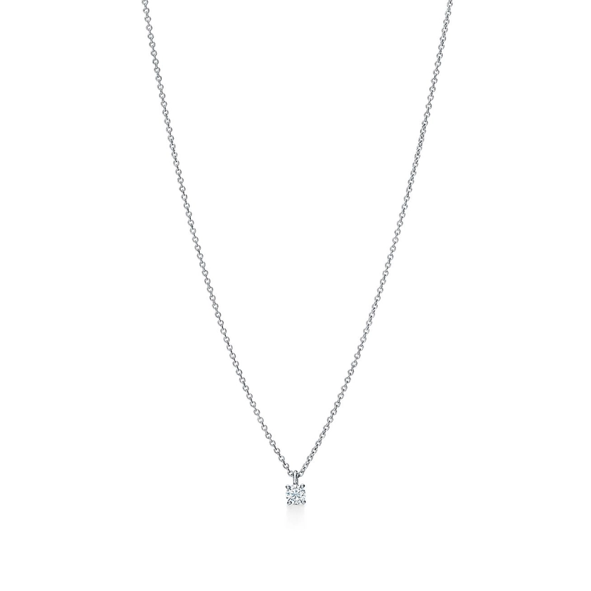 Tiffany Solitaire Diamond Pendantin Platinum